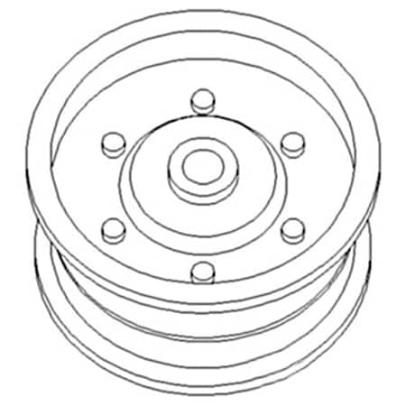 Aftermarket Pulley for Flat Belt With Bushing Fits Case-IH Tractor Models O3526CS